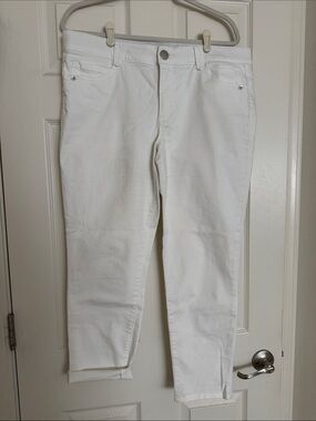 Democracy Straight Leg White Jeans